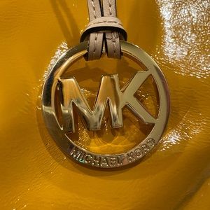 Michael Kors Mustard-Colored Patent Leather Tote